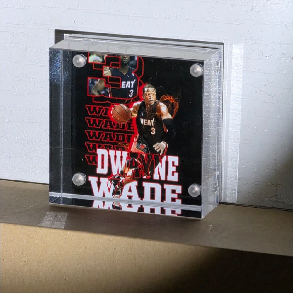 Dwyane Wade Miami Heat Acrylic Block 2x2